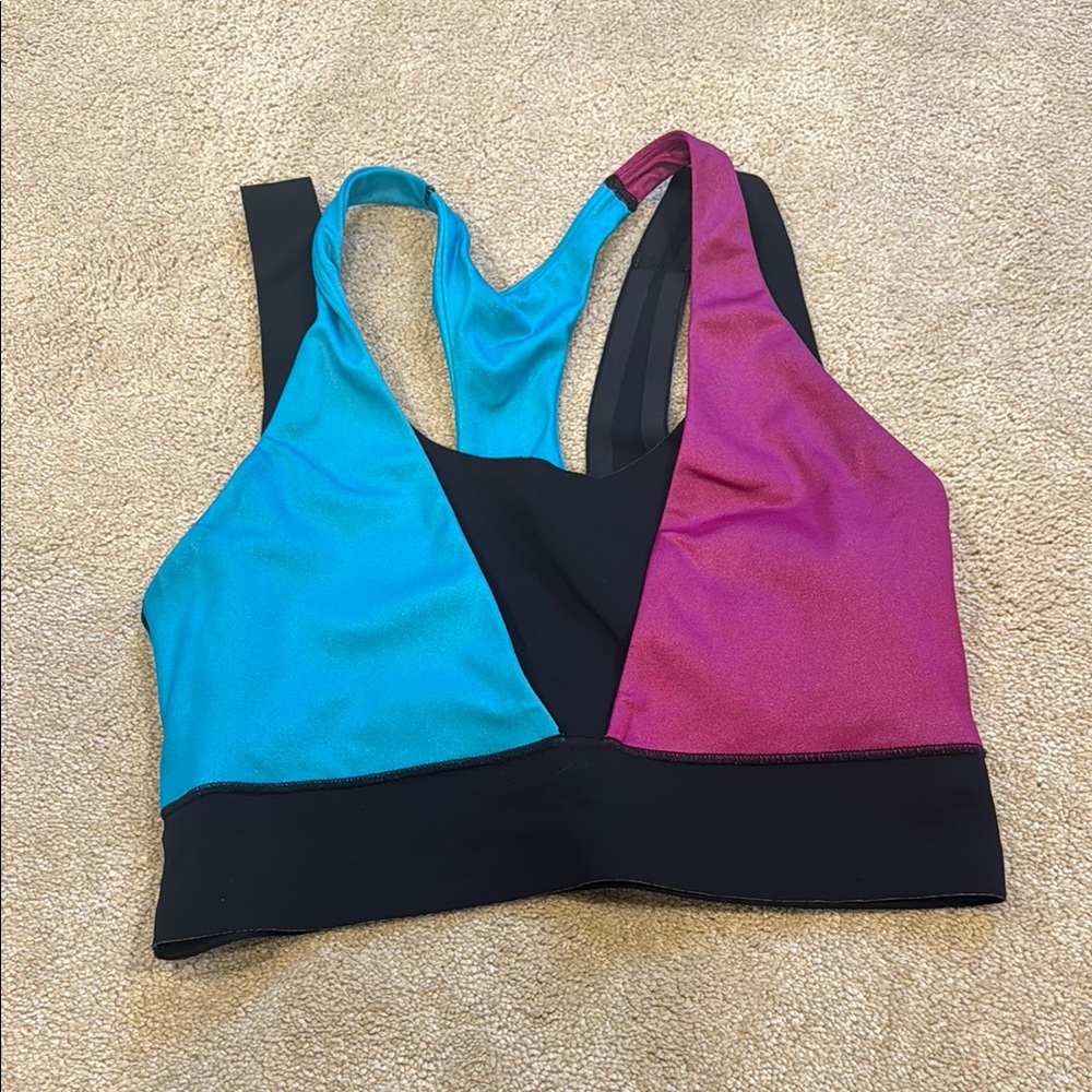Nike Blue and Purple Racerback Sports Bra